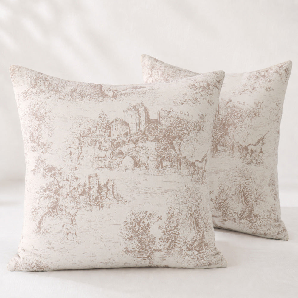 Fable Toile Scenic Pillow Covers