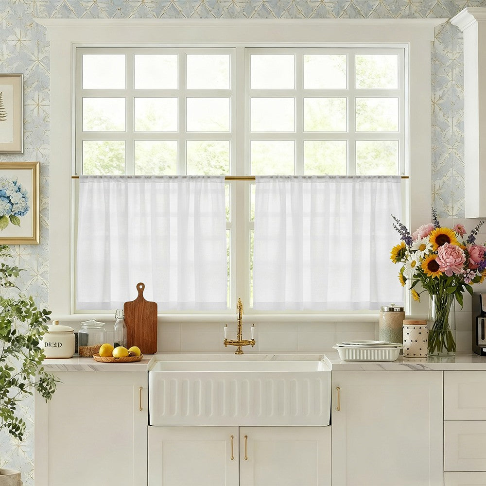 Fancy Light Sheer Cafe Curtains