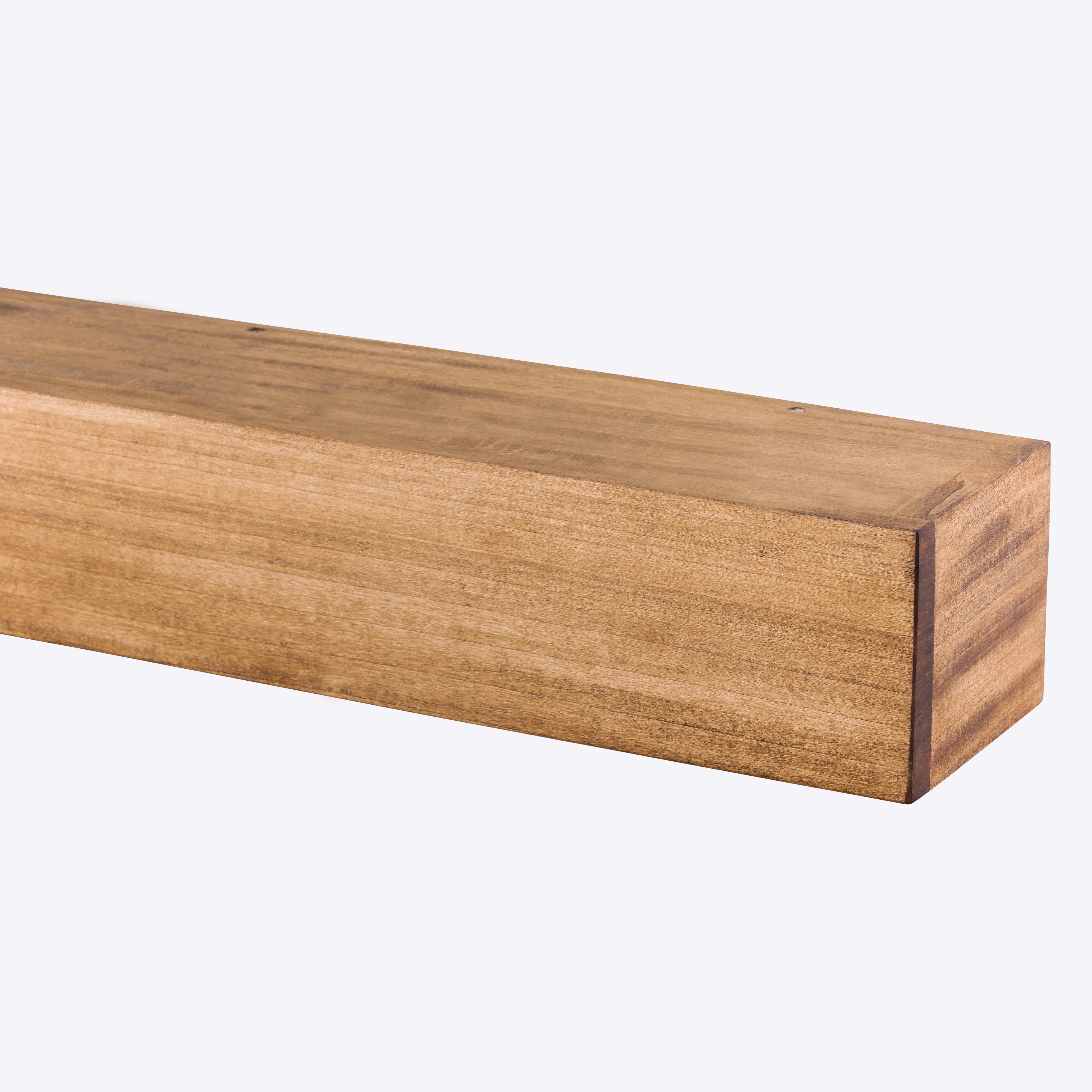 Farmhouse Poplar Wood Floating Fireplace Mantel