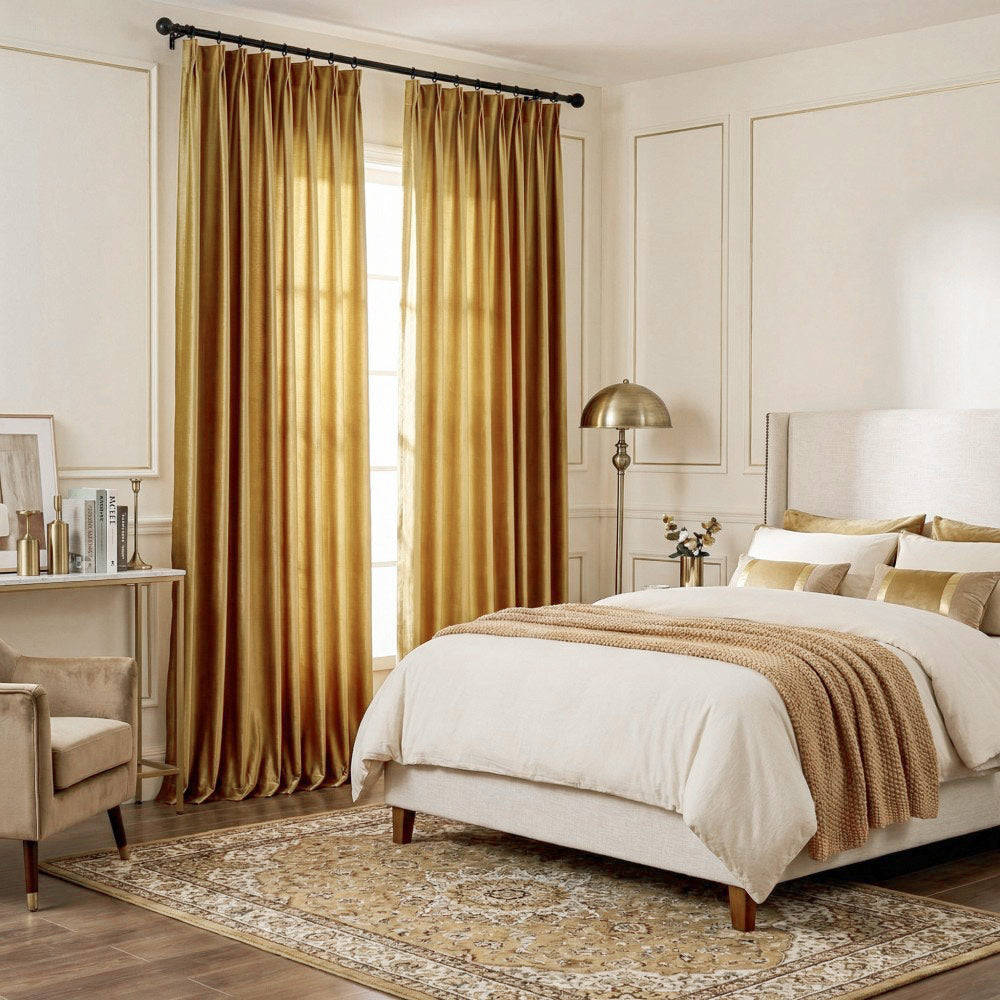 Finley Faux Satin Polyester Curtains