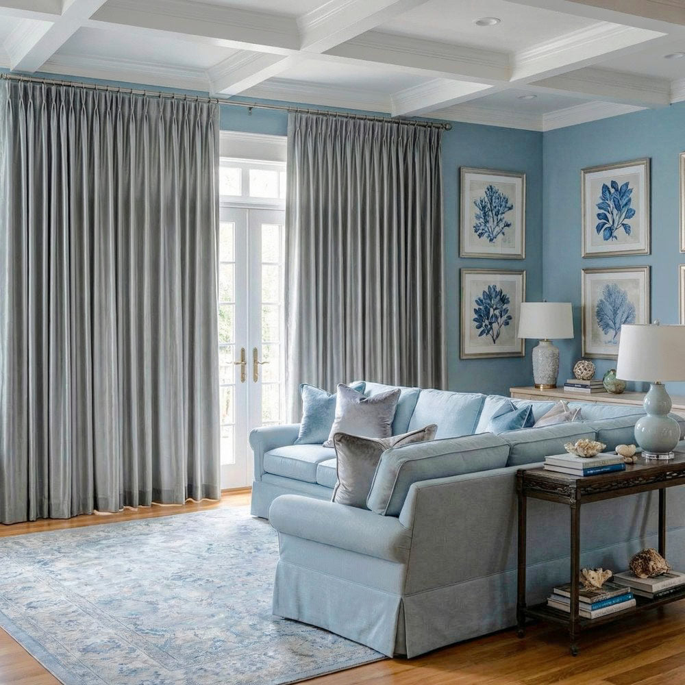 Finley Faux Satin Polyester Curtains