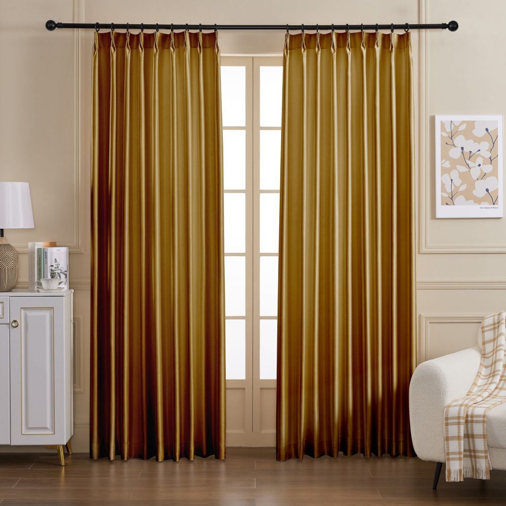Finley Faux Satin Polyester Curtains