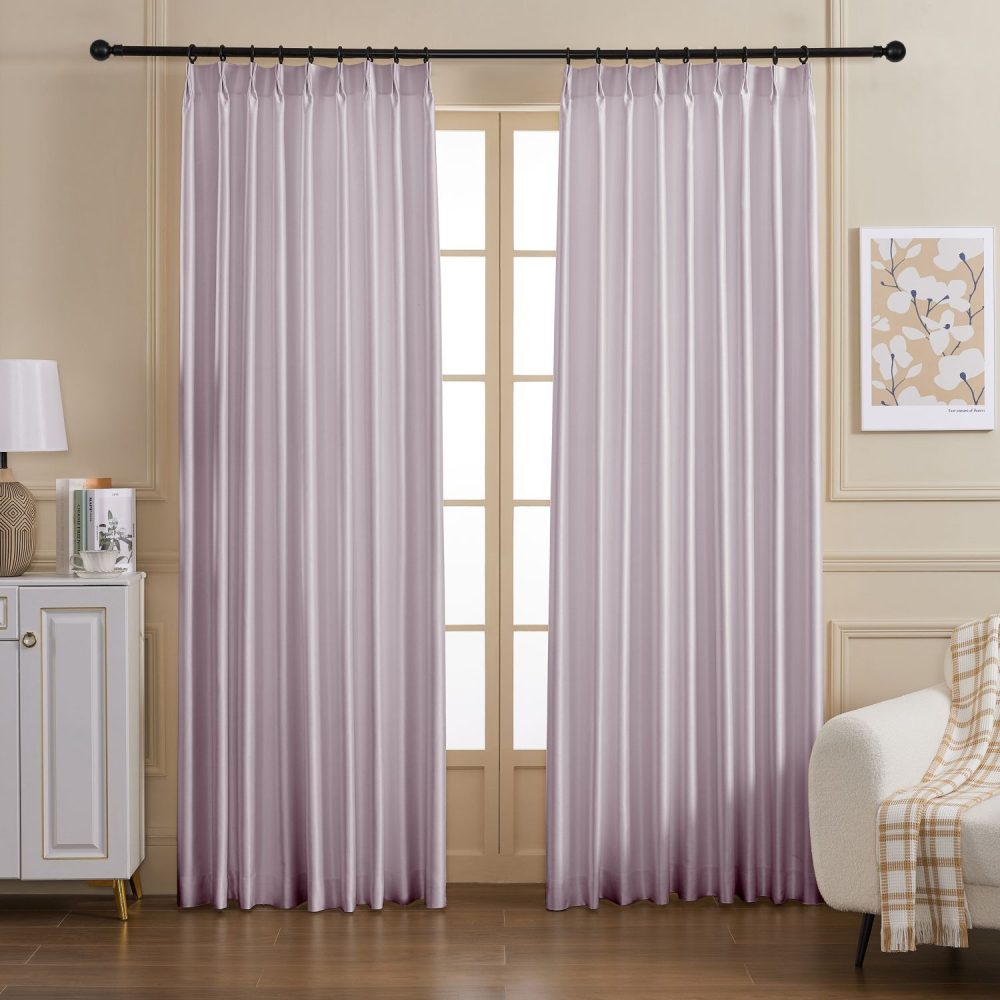 Finley Faux Satin Polyester Curtains