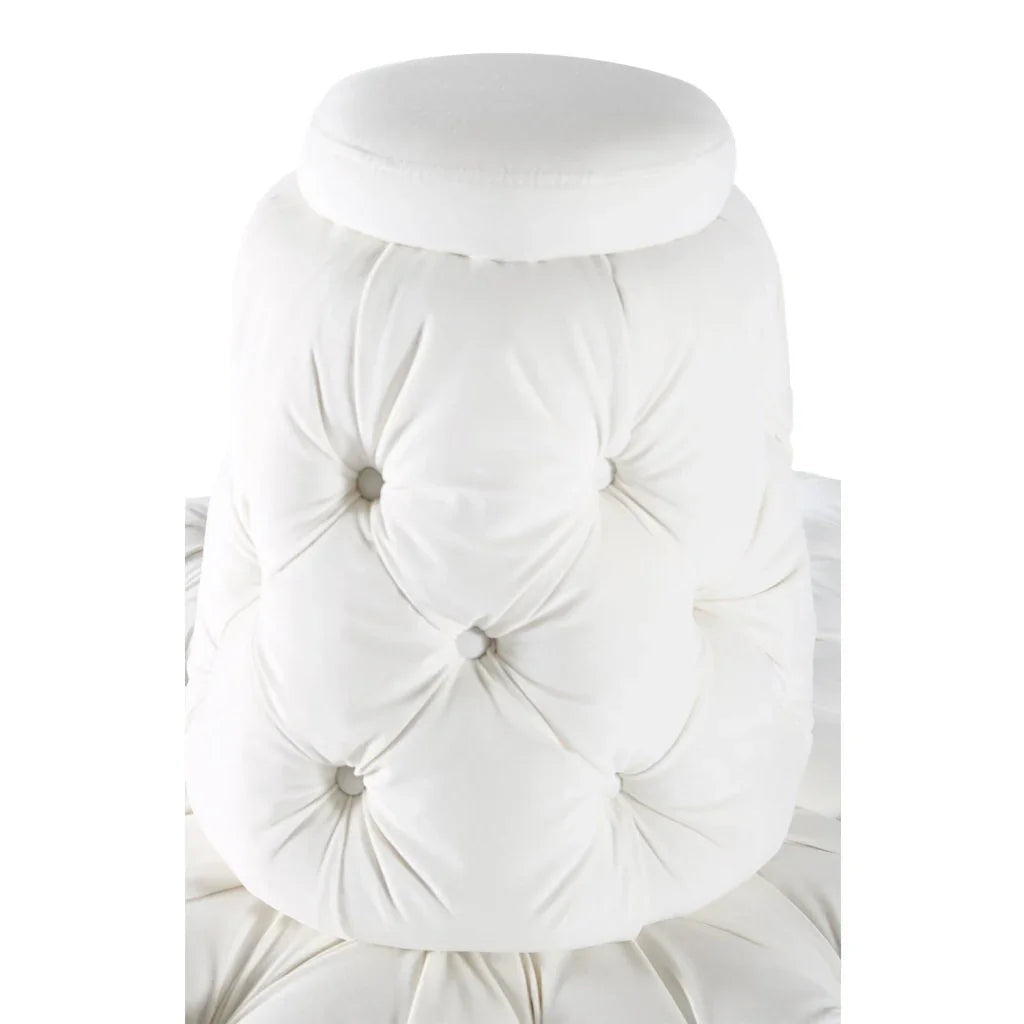 Fleur Island White Velvet Sofa