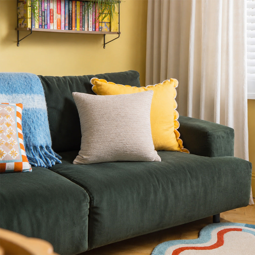 Flint Oatmeal Textured Weave Pillow Cover