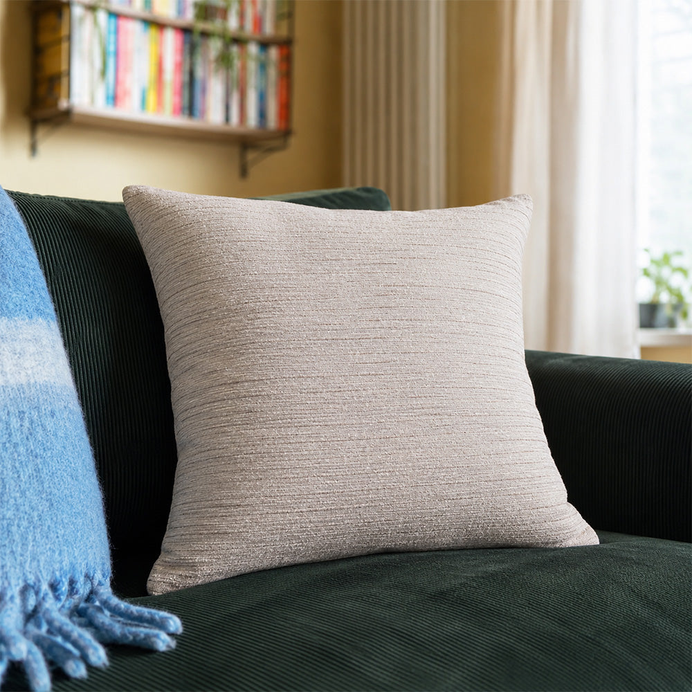 Flint Oatmeal Textured Weave Pillow Cover