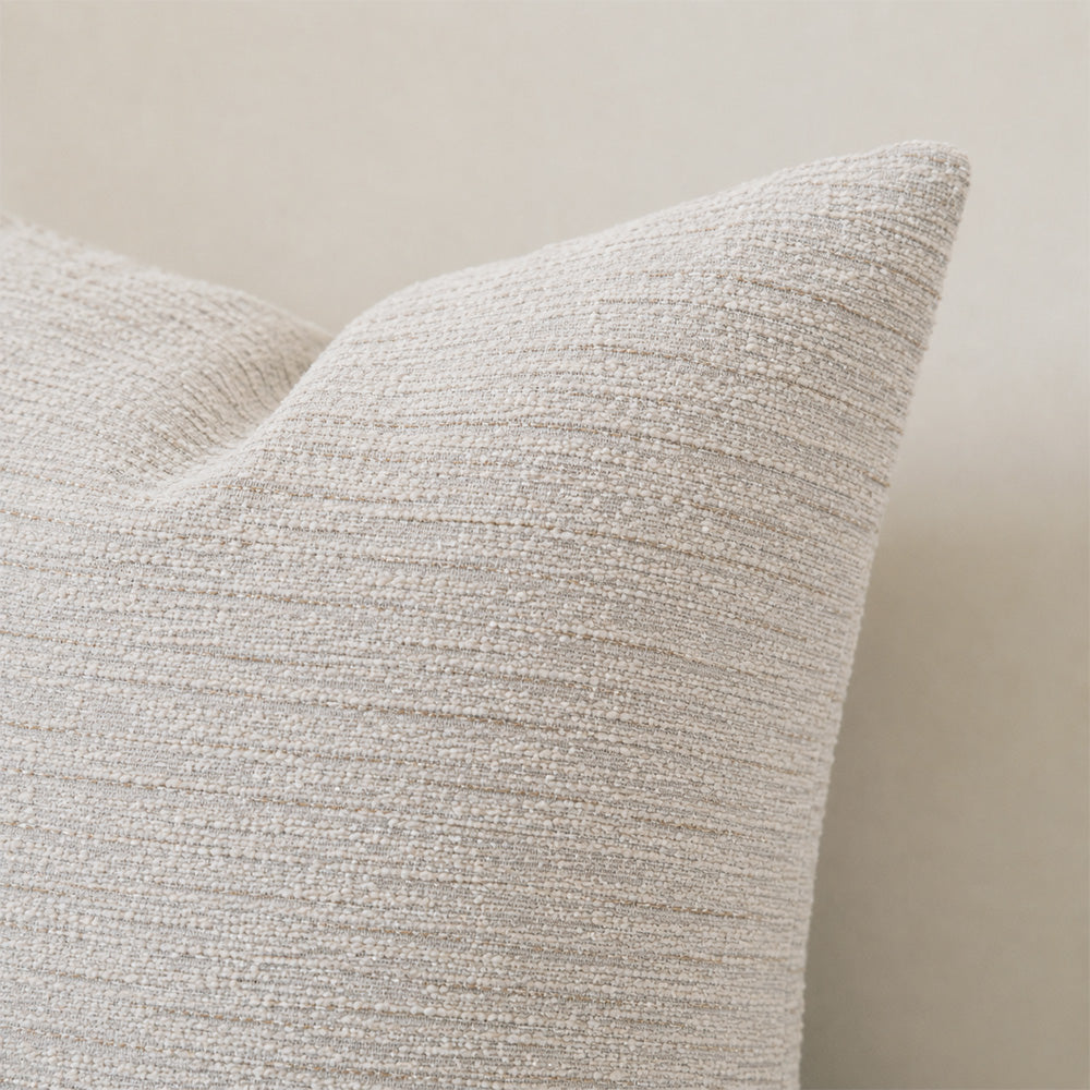 Flint Oatmeal Textured Weave Pillow Cover