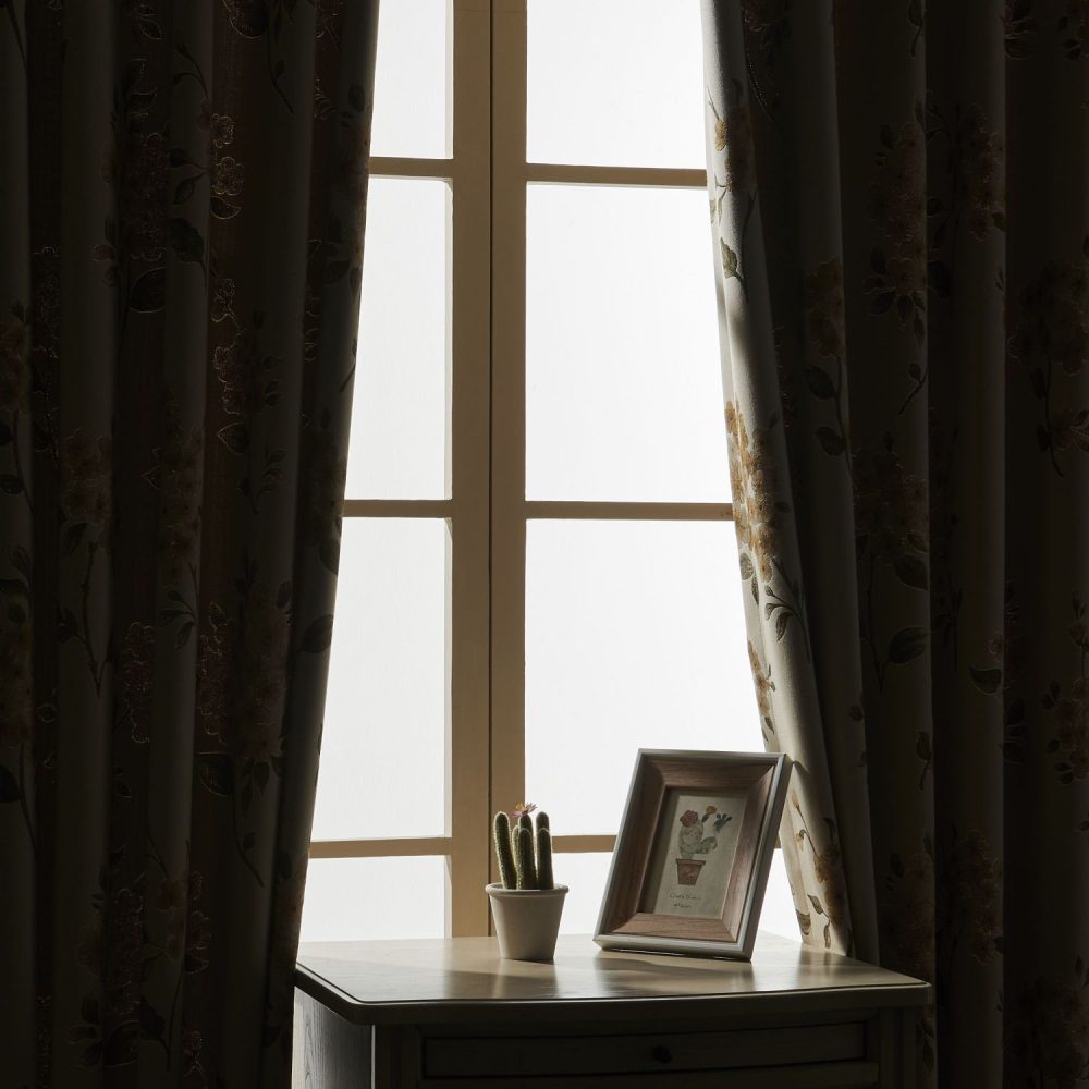 Florence Cherry Floral Room Darkening Curtains