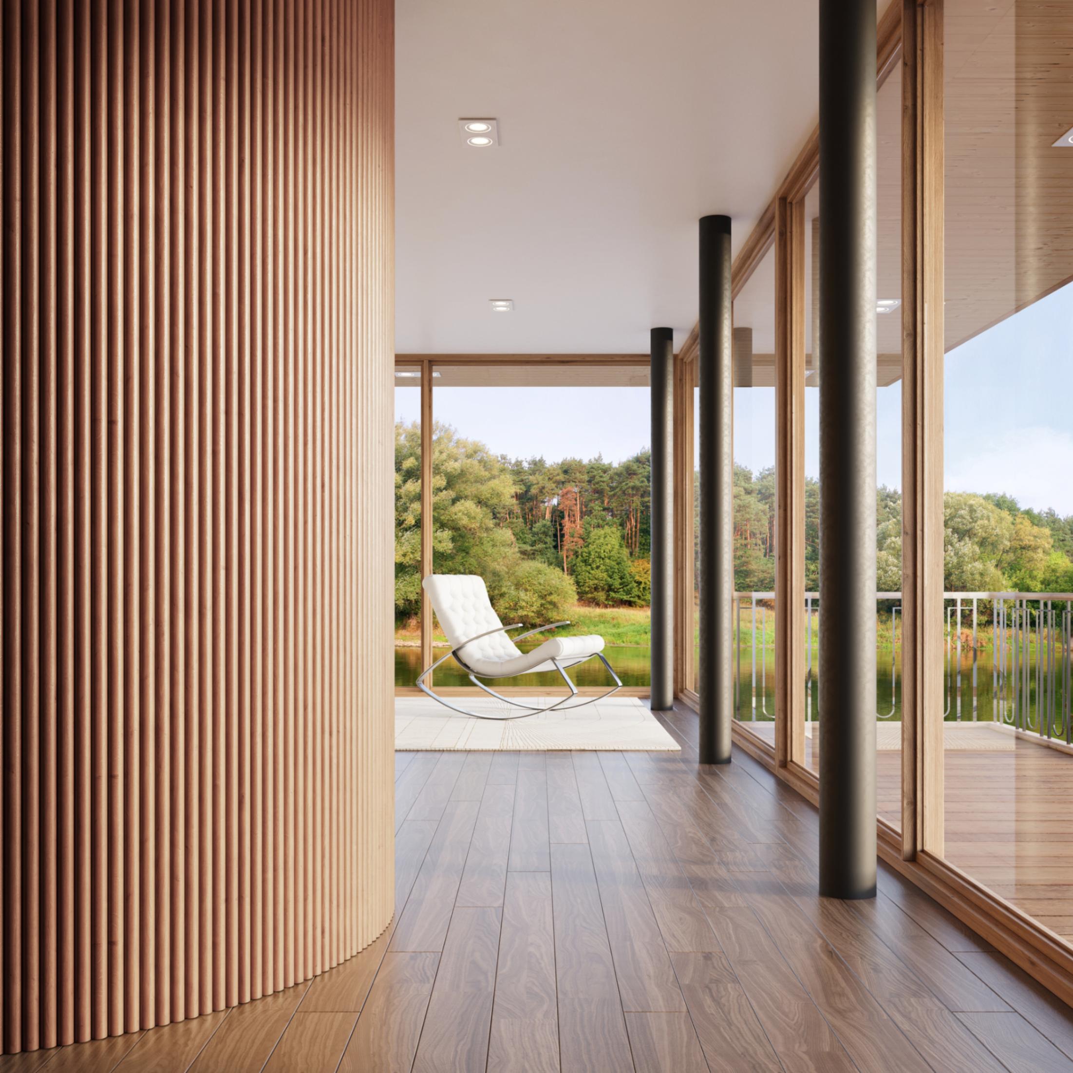 2-Pack Flexible Fluted Wall Panels – Oak