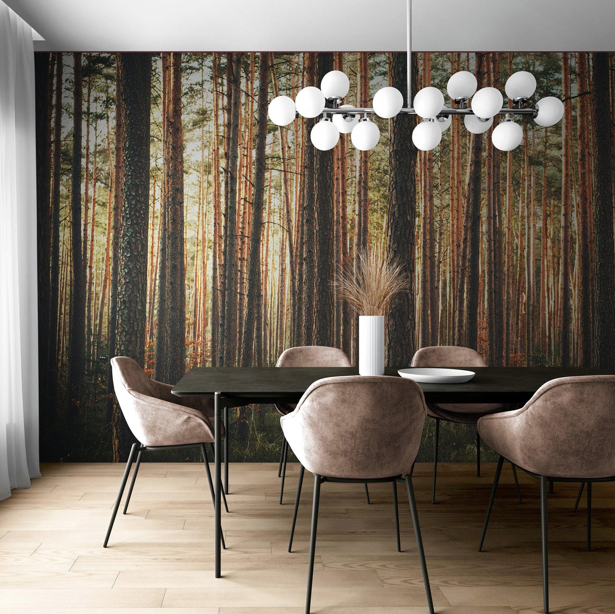 Forest Wallpaper Mural. Woodland Country Theme / Farmhouse Wall Decor. #6777