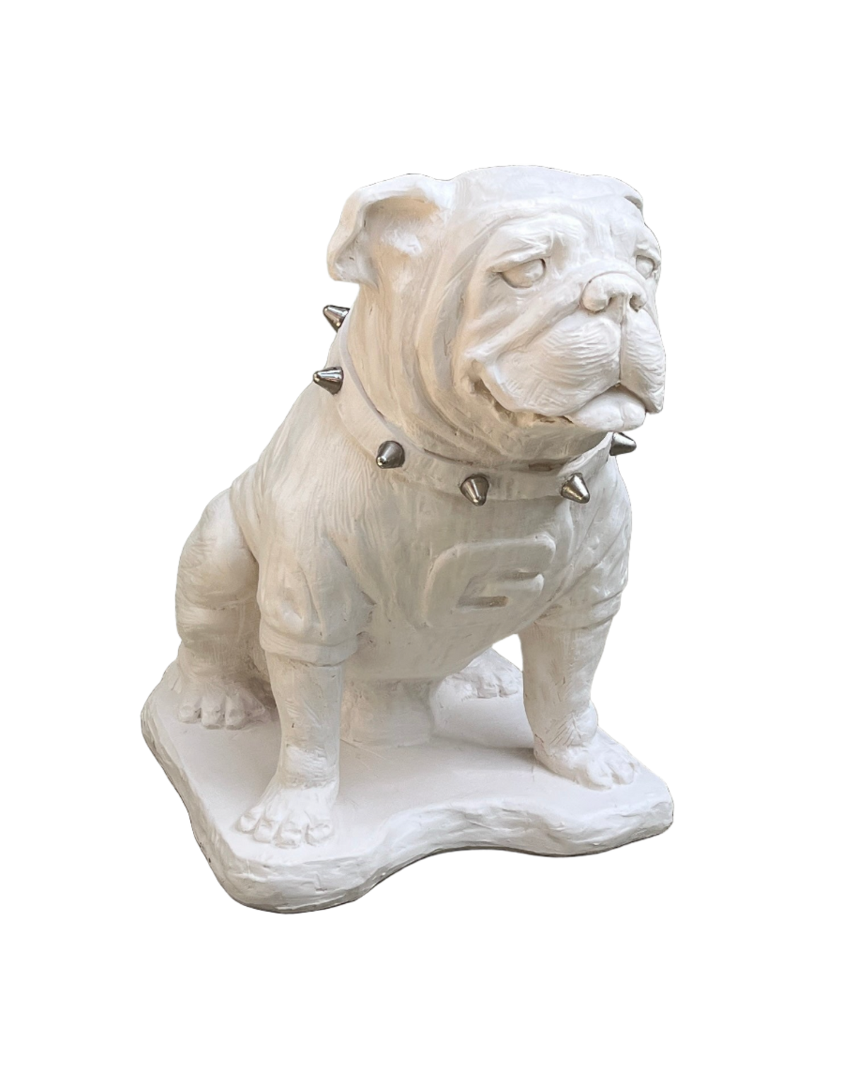 Georgia Bulldogs UGA Mascot White Cement Statue
