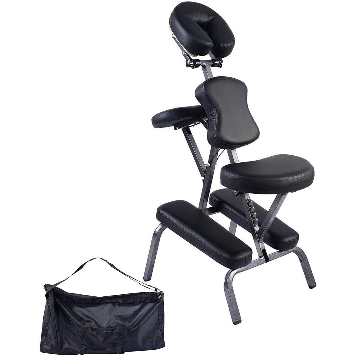 Black Portable Massage Tattoo Chair with Carrying Bag-0