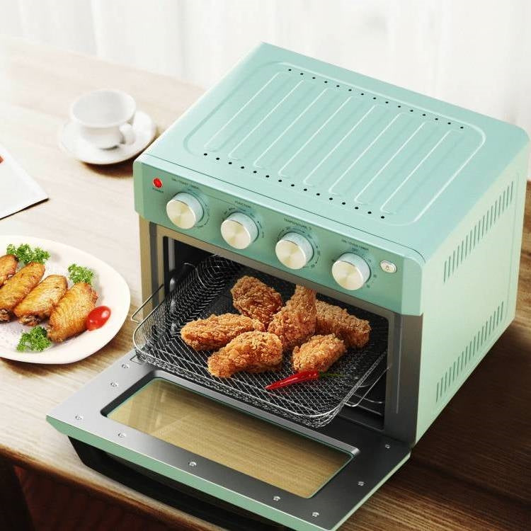 Modern Space Saving Countertop Kitchen Convection Toaster Oven Air Fryer - Teal-0