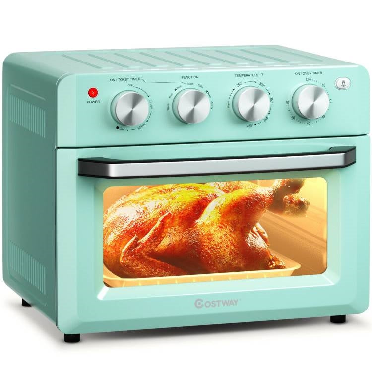 Modern Space Saving Countertop Kitchen Convection Toaster Oven Air Fryer - Teal-1