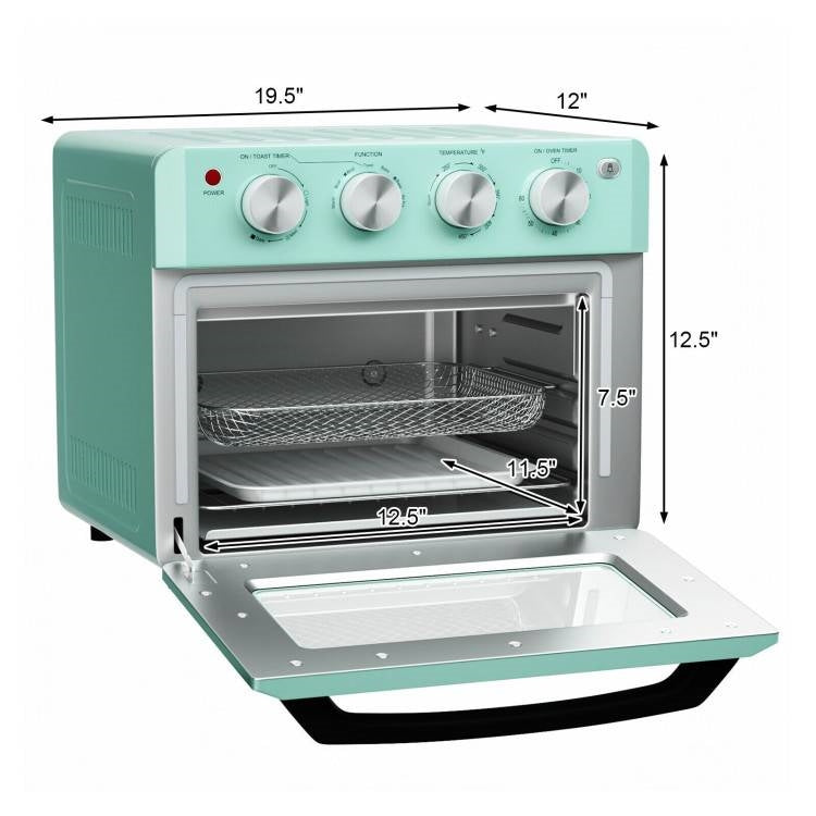 Modern Space Saving Countertop Kitchen Convection Toaster Oven Air Fryer - Teal-4