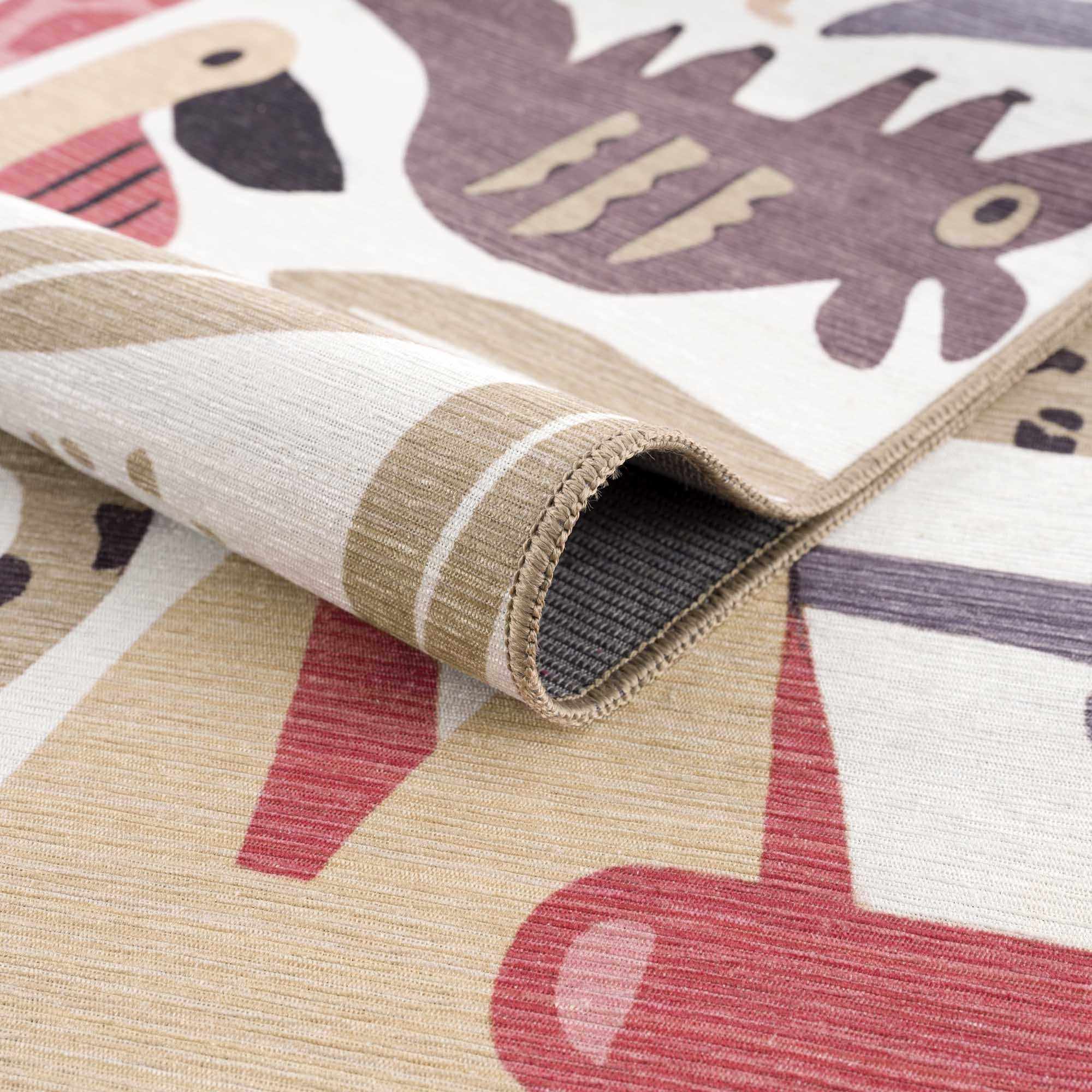 Natal Animal Print Washable Kids Rug-3