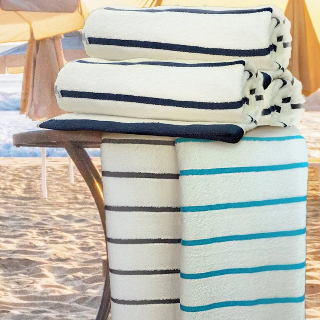 GPH Collection Horizontal Stripes Pool Towels 6 PK-0