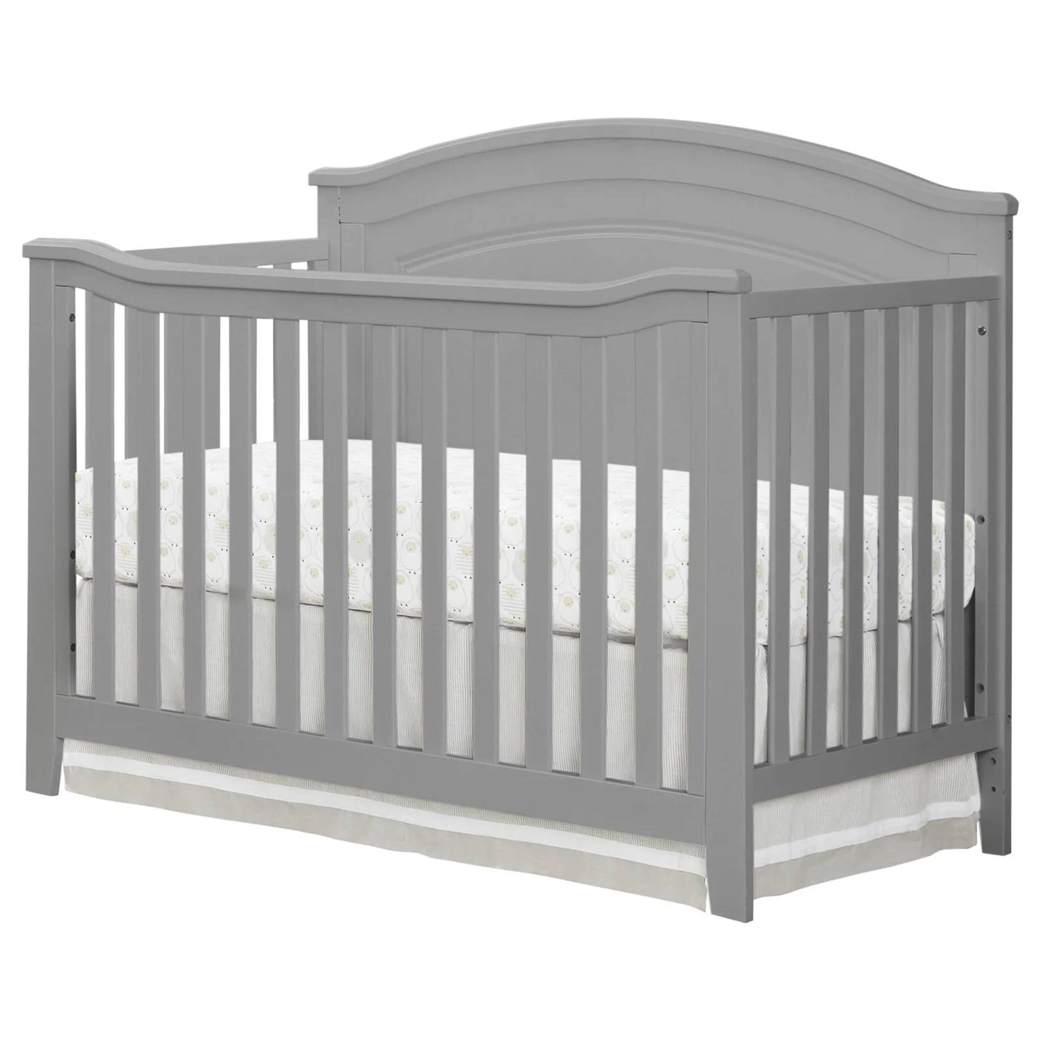 SF Home Solid Wood Convertible Crib in Grey - Toddler Bed Sold Separately-1