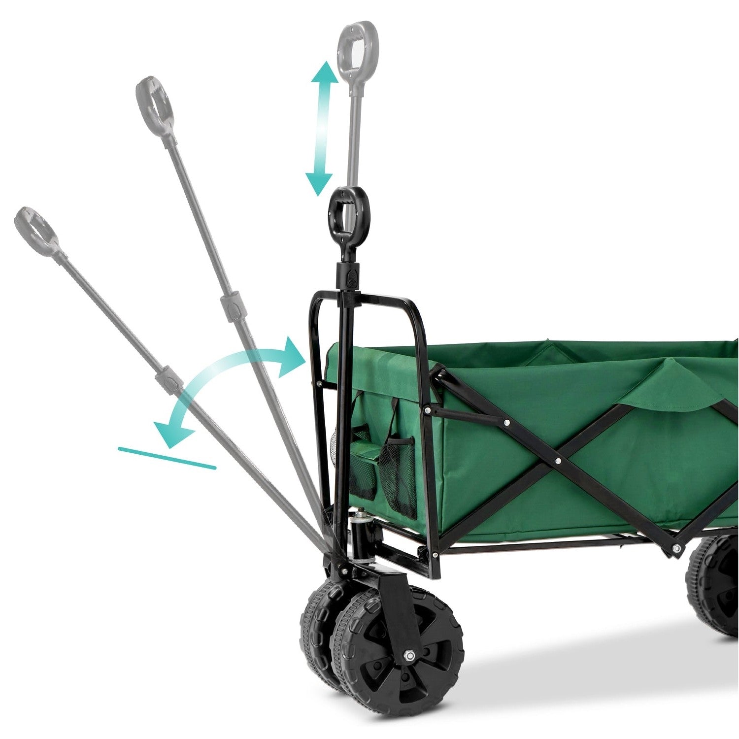 Green Heavy Duty Collapsible Multipurpose Indoor/Outdoor Utility Garden Cart-2