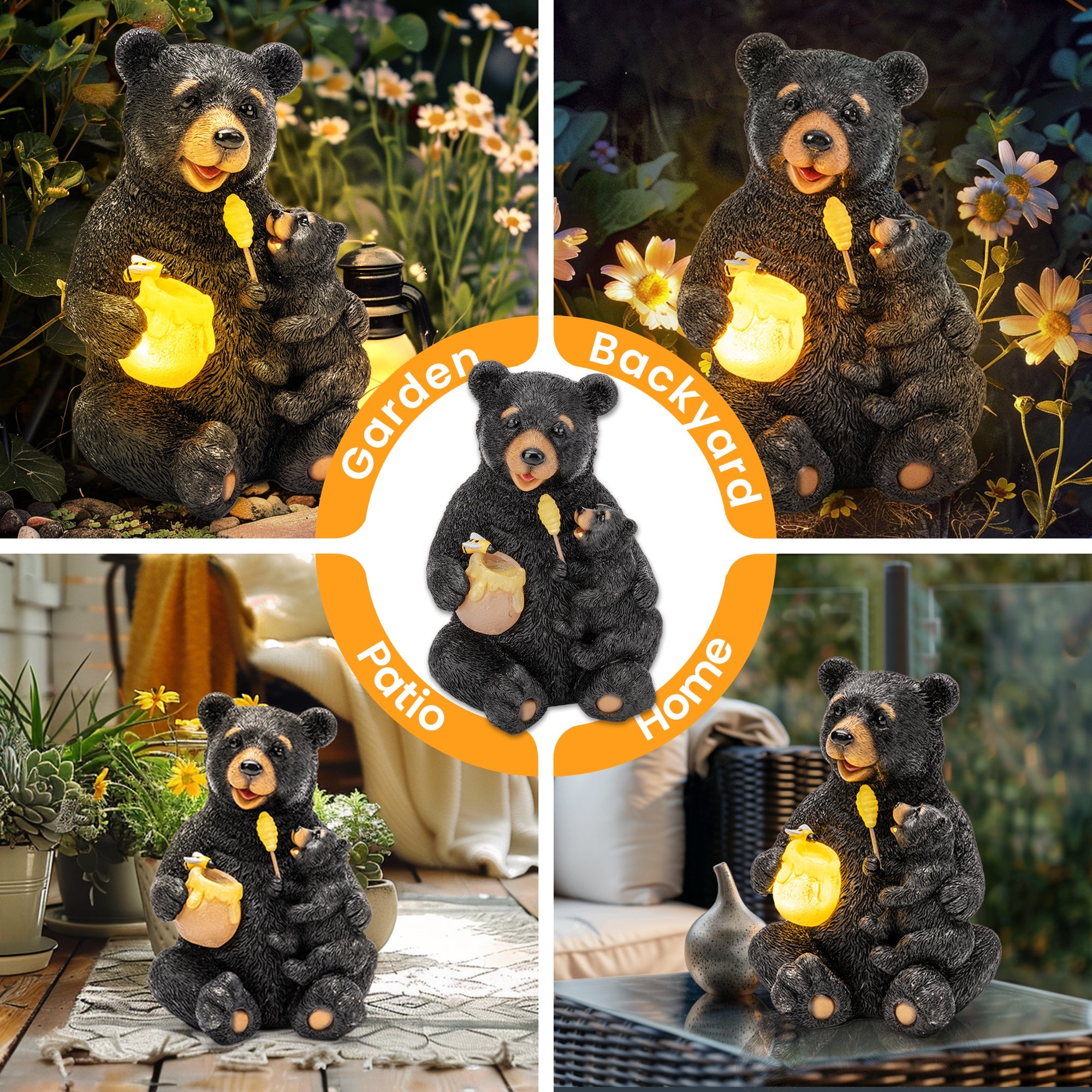 Gigalumi Solar Honey Bear Statue (1 Pack)-4