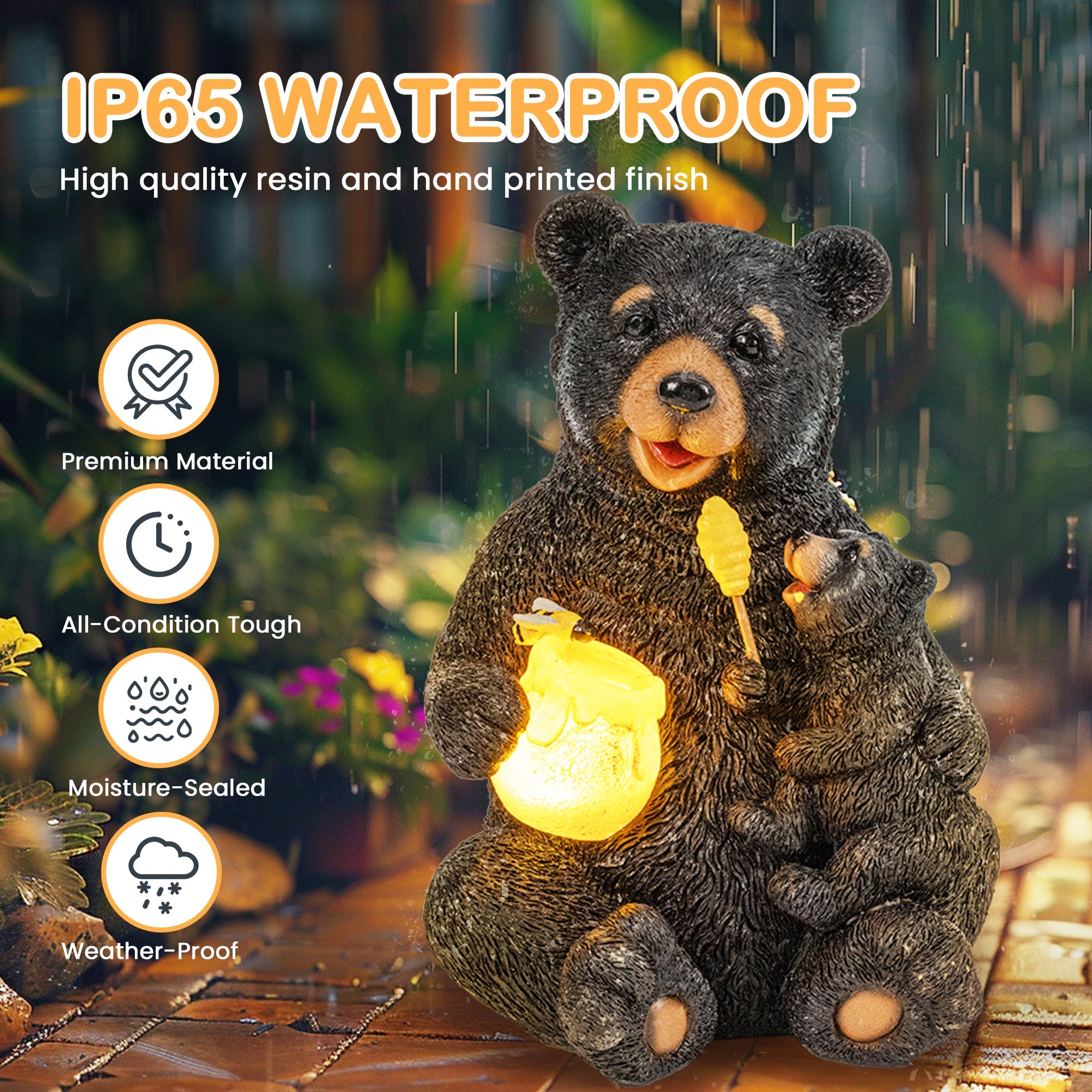 Gigalumi Solar Honey Bear Statue (1 Pack)-3