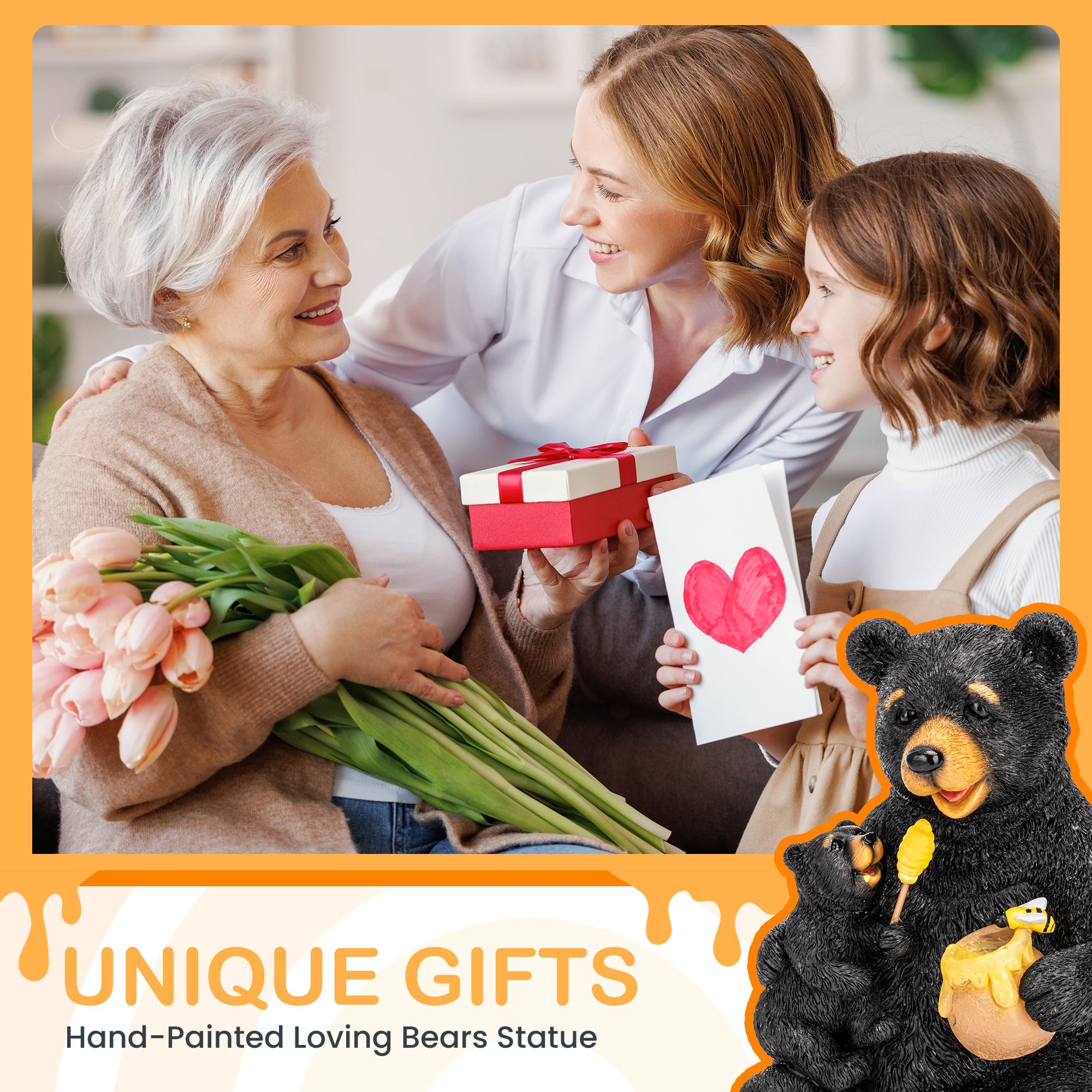 Gigalumi Solar Honey Bear Statue (1 Pack)-2