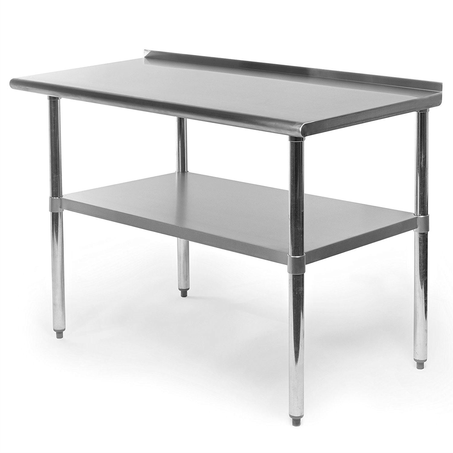 Heavy Duty 48 x 24 inch Stainless Steel Kitchen Prep Work Table with Backsplash-1