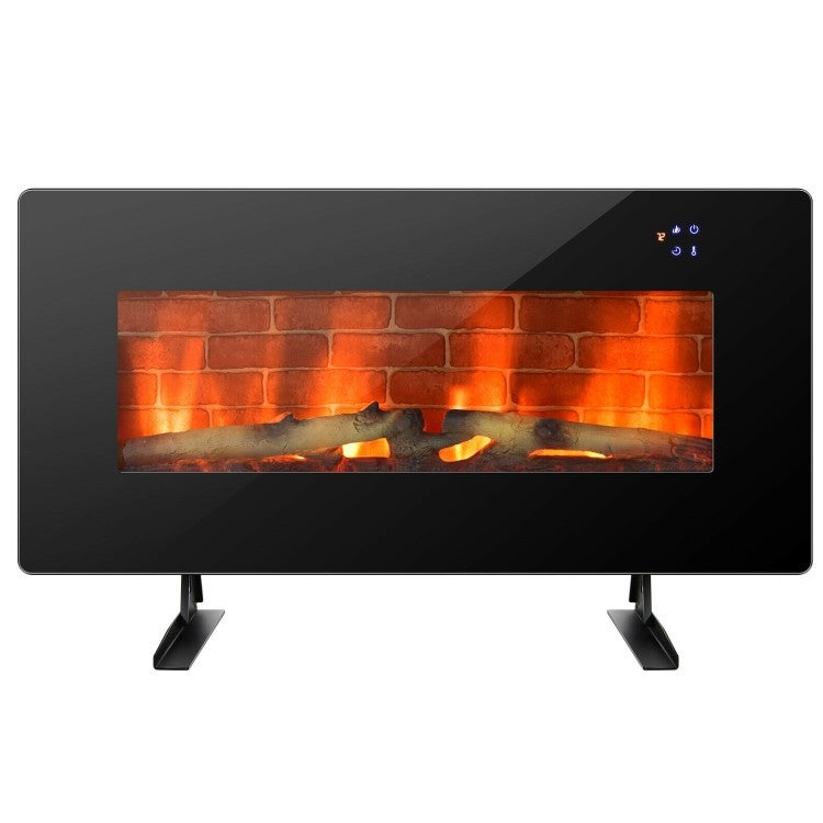 36 in Electric Wall Mounted/Freestanding Fireplace w/ Remote Control-0