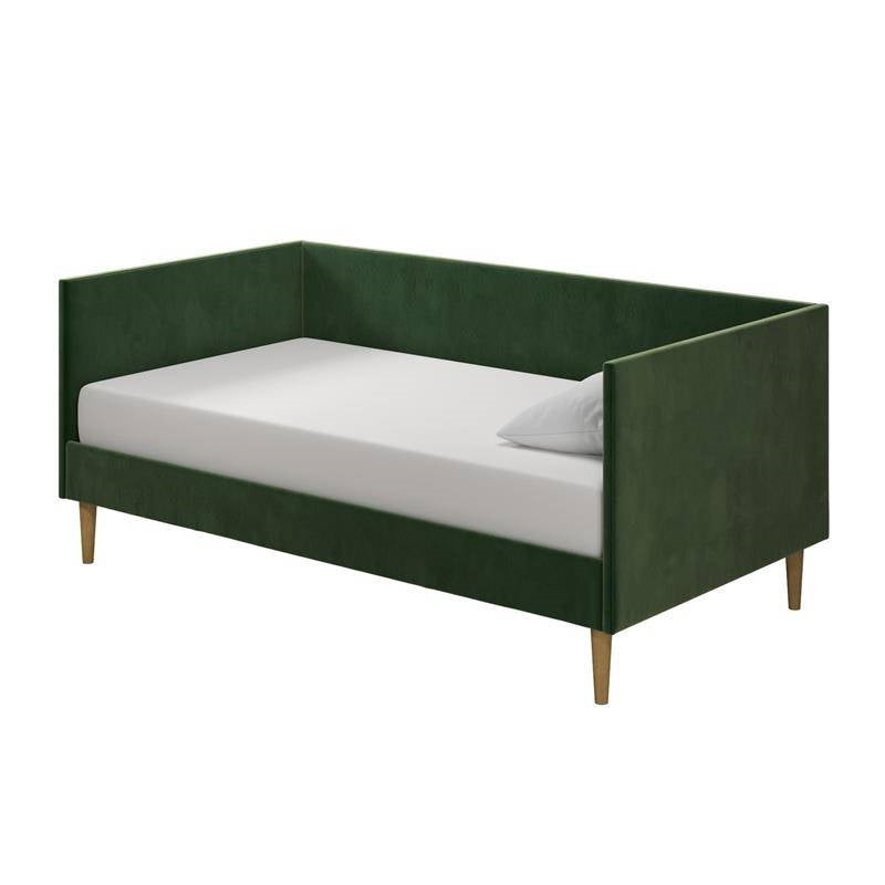 Twin size Modern Green Velvet Upholstered Daybed-0