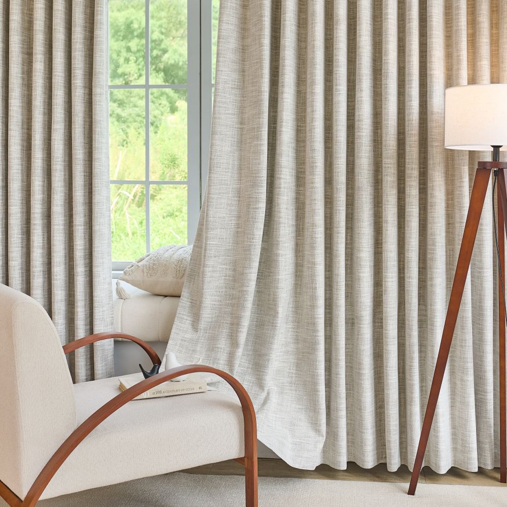 Gabriel 100% Blackout Linen Thermal Curtains