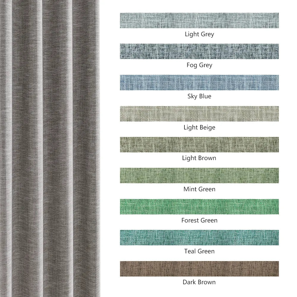 Gabriel 100% Blackout Linen Thermal Curtains