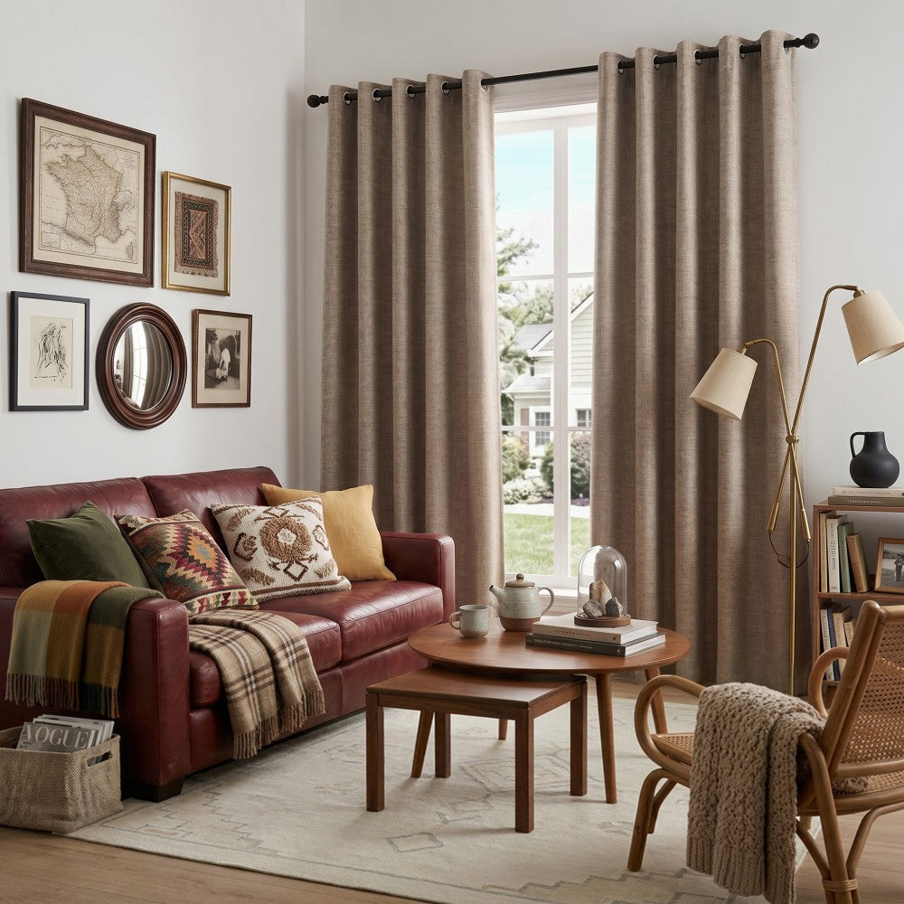 Gabriel 100% Blackout Linen Thermal Curtains
