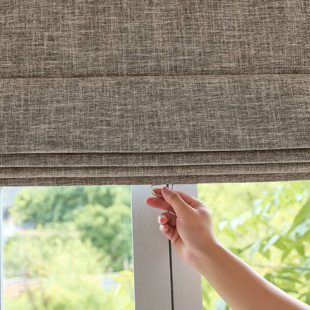 Gabriel Linen Blackout Roman Shade