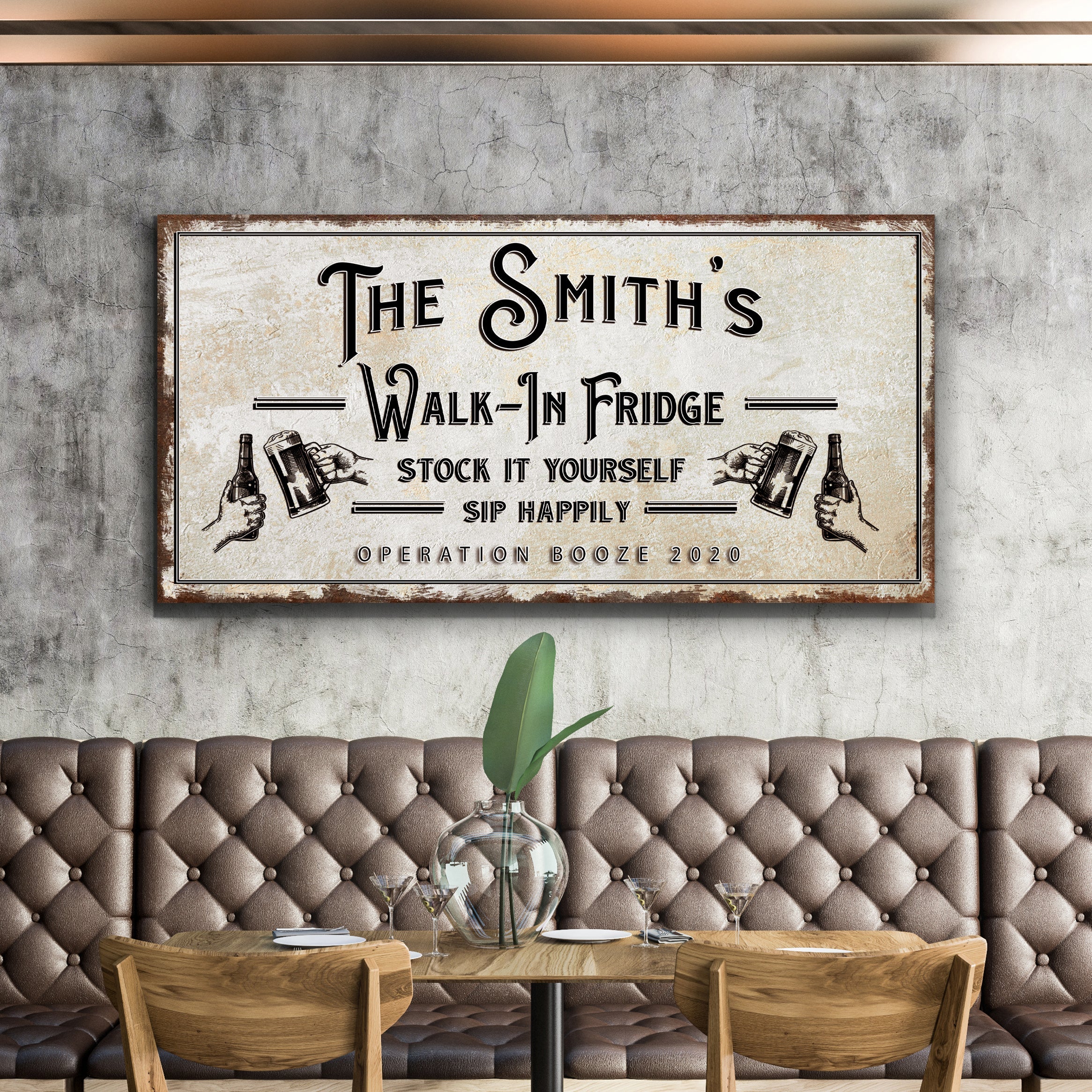 Walk-In Fridge Stock It Yourself Bar Sign