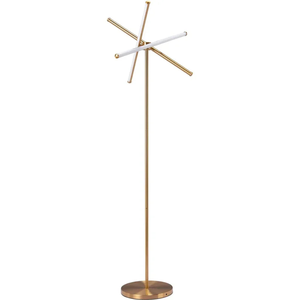 Garza Floor Lamp Brass