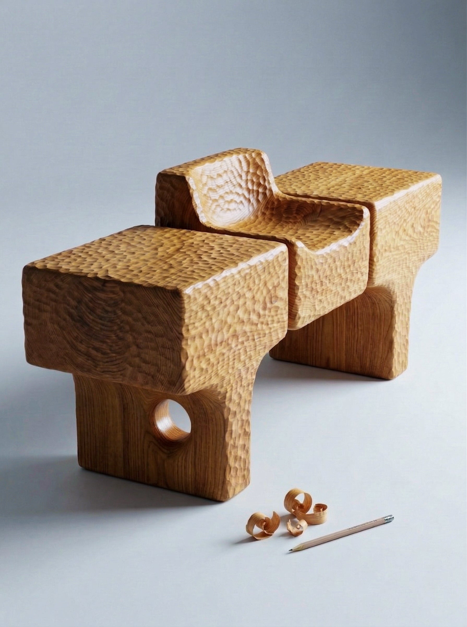 Hand-Carved Dining Table