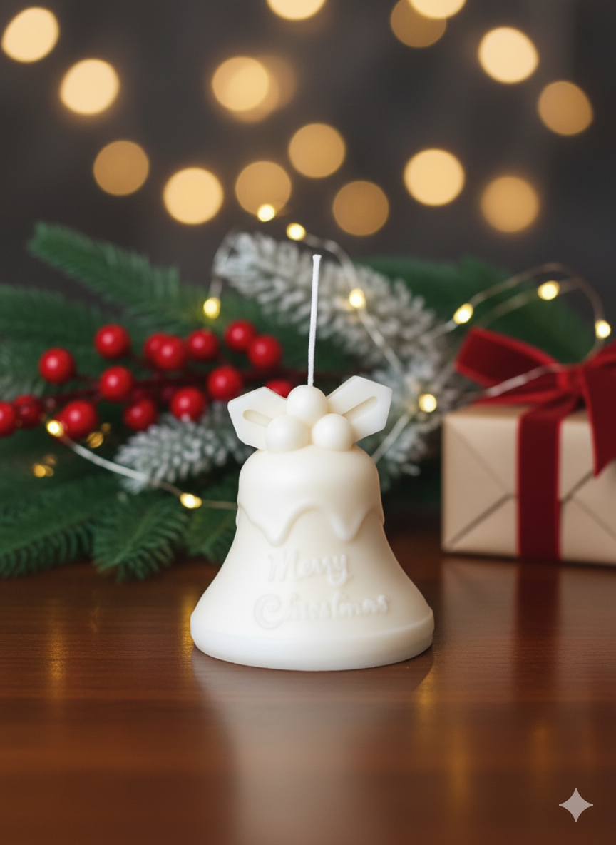 Tall Bell Christmas Candle for Elegant Holiday Décor
