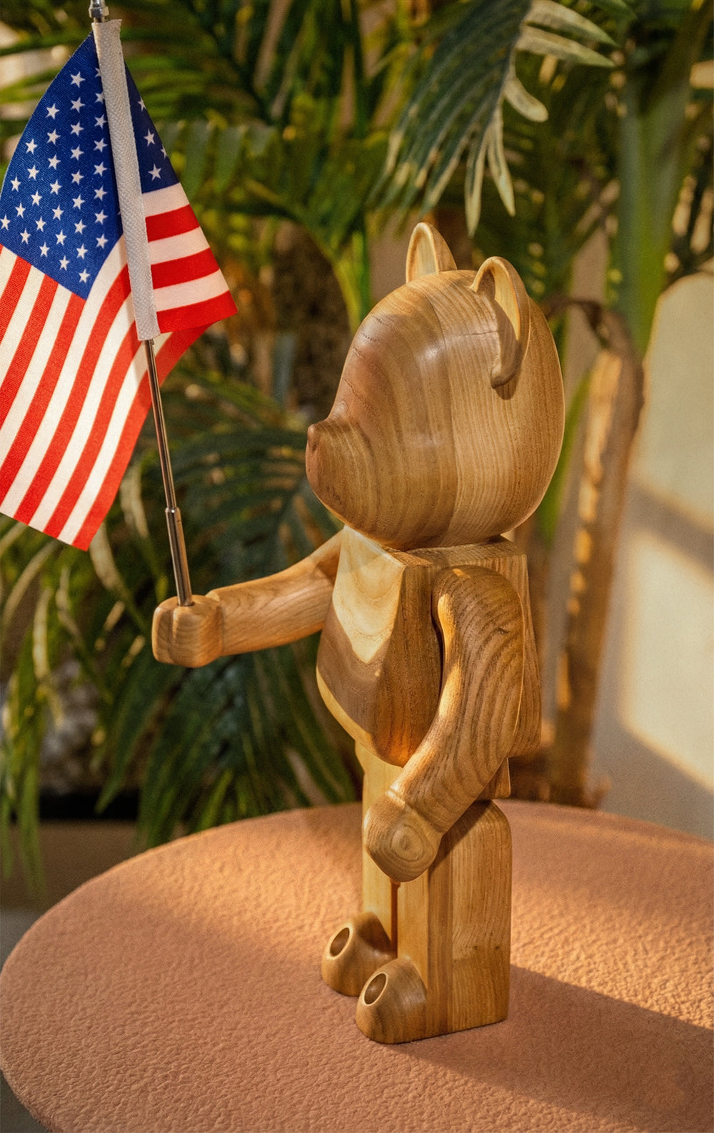 Handcrafted Wooden Bear Sculpture