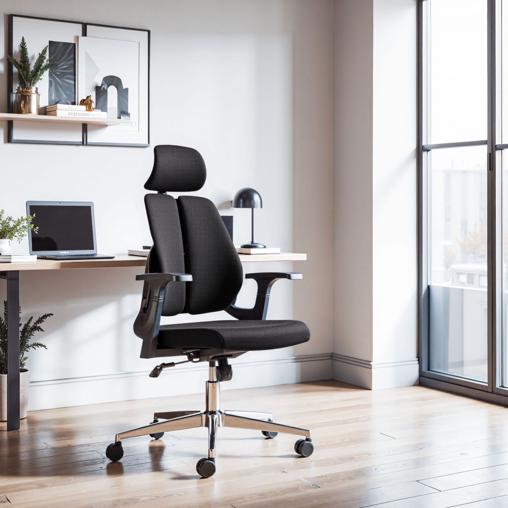 Genric Black Mesh Fabric Office Chair