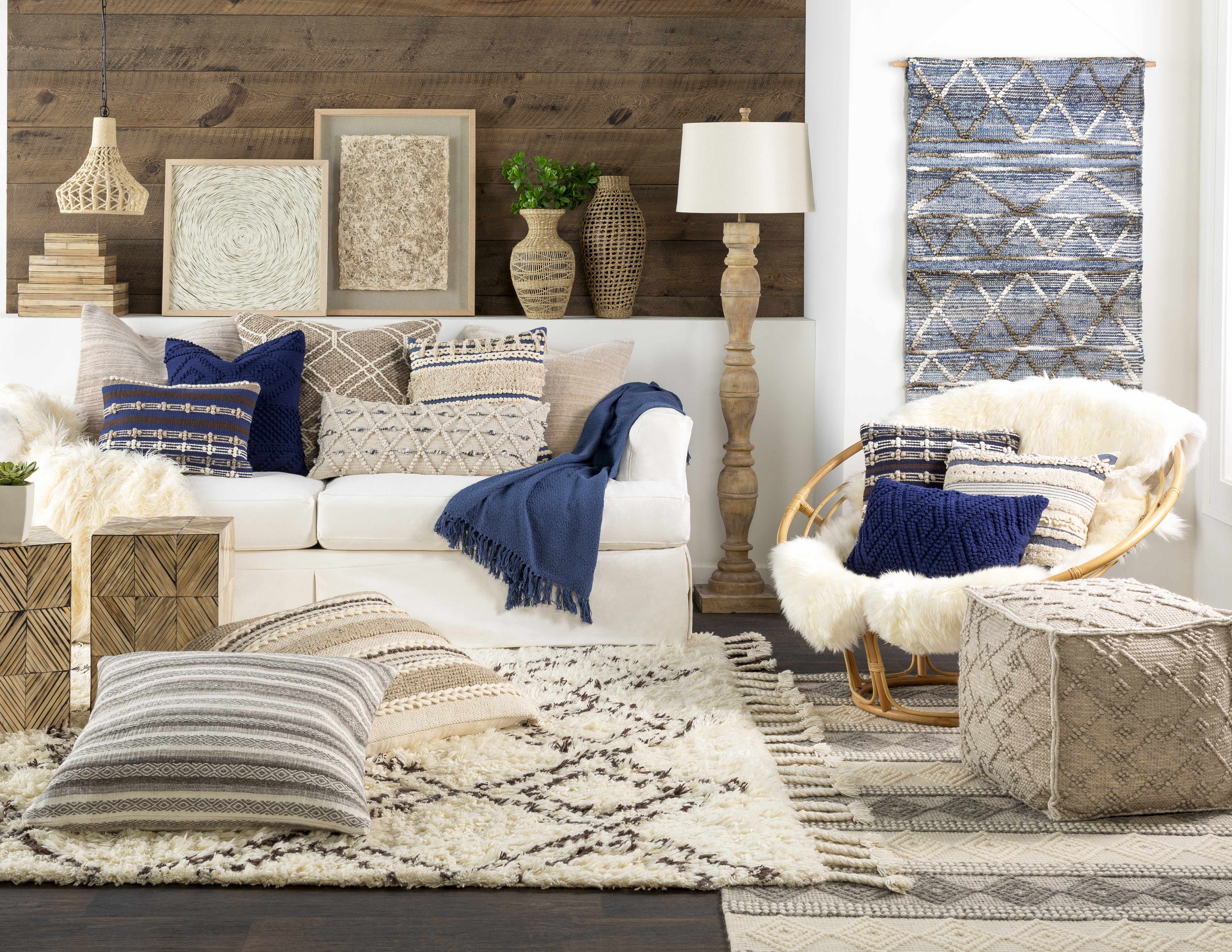 Toronto Hand Woven Wool Pouf-2