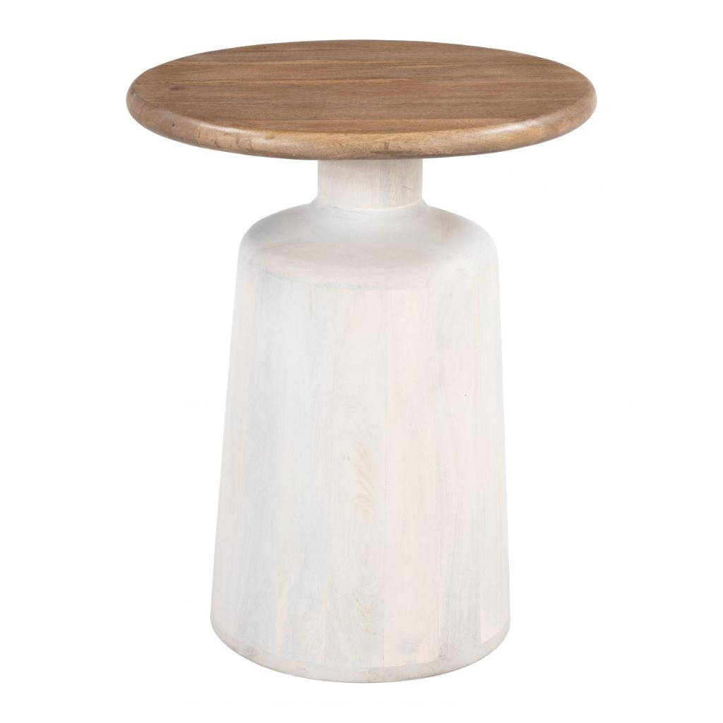 Goblet Wooden Round Side Table