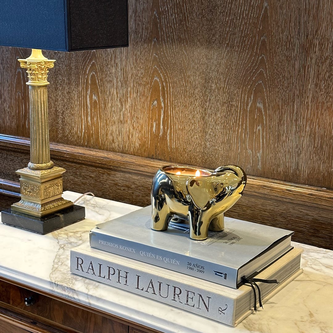 Gold Elephant Candle-4