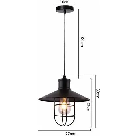 DecorBites™ Pendant Light Dome Shape Industrial