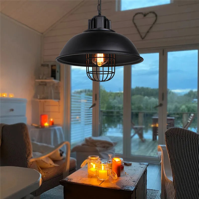 DecorBites™ Pendant Light Dome Shape Industrial
