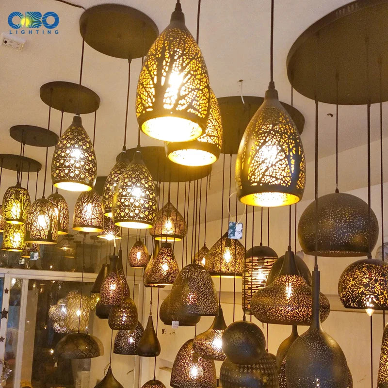 Pendant Lamp Black Iron Lampshade