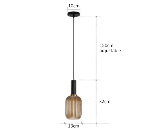 DecorBites™ Glass Pendant Lights LED Hanging
