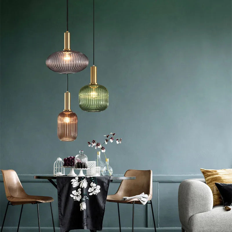 DecorBites™ Glass Pendant Lights LED Hanging
