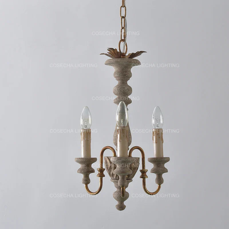 Vintage Wooden Chandeliers - Retro Suspension Lighting for Kitchen, Baby Room, Nursery, Loft, and Kids' Indoor Decor