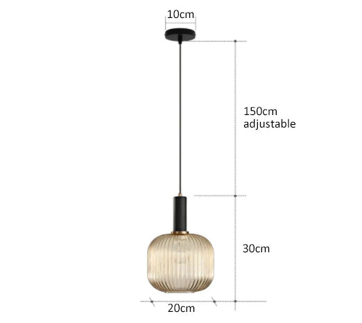 DecorBites™ Glass Pendant Lights LED Hanging