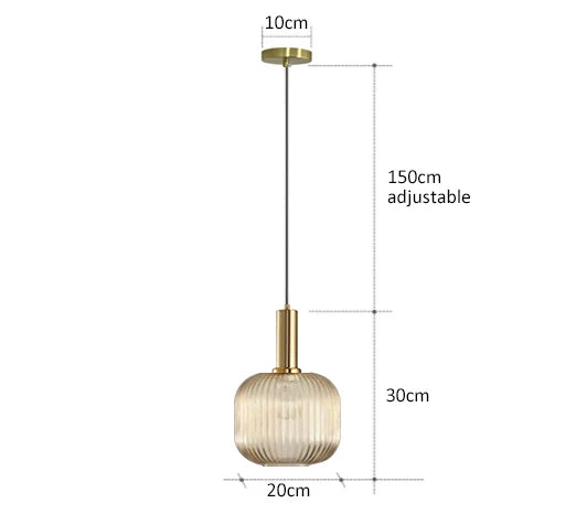 DecorBites™ Glass Pendant Lights LED Hanging